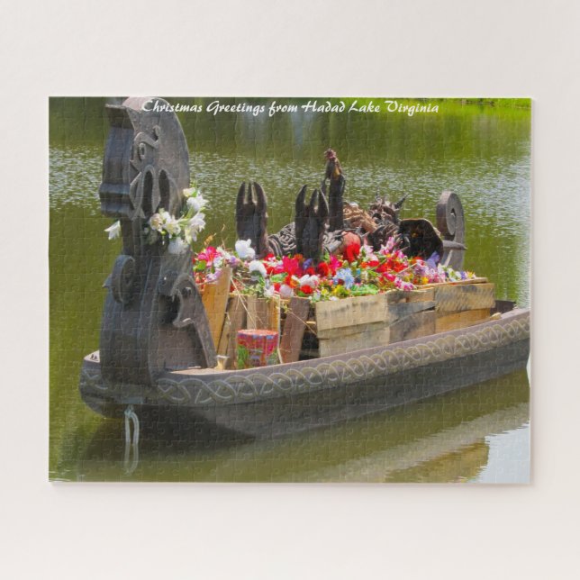 Puzzle Lago Hadad Virginia. Felicitaciones de Navidad (Horizontal)