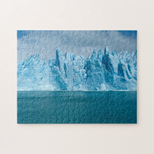 Puzzle Lago, hielo y cielo azules