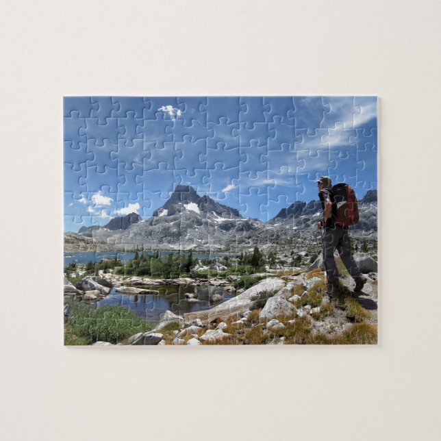 Puzzle Lago Island 1000 y pico de banner - Camino John Mu (Horizontal)