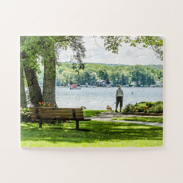 Puzzle Lago Lakeville NY Conesus sobredimensionado (Horizontal)
