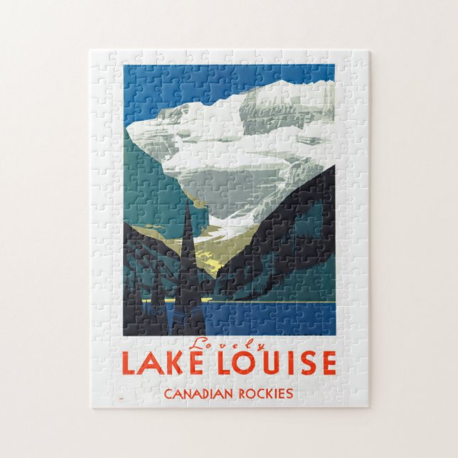 Puzzle Lago Louise Caracas canadienses ~ Viajes de época (Vertical)