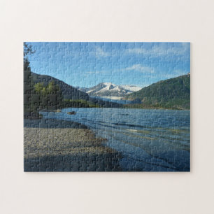 Puzzle Lago Mendenhall en el paisaje Juneau Alaska