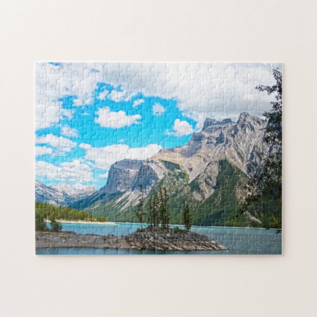 Puzzle Lago Minnewanka Canadá. (Horizontal)