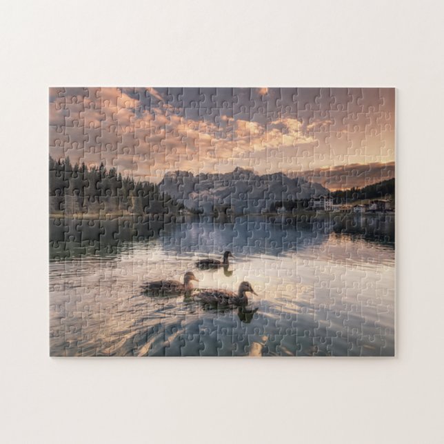 Puzzle Lago Misurina|Dolomites, Italia (Horizontal)