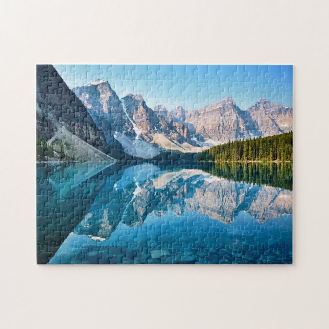 Puzzle Lago Moraine en el Parque Nacional Banff de Canadá (Horizontal)