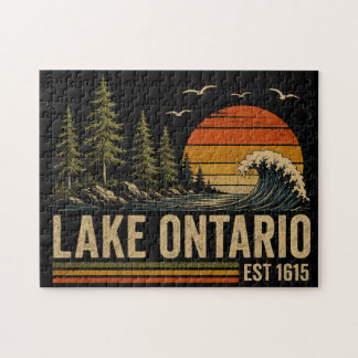 Puzzle Lago Ontario Vintage Grandes Lagos Vida del Lago