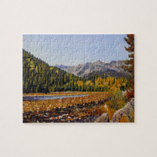 Puzzle Lago pintoresco de montaña en Estes Park