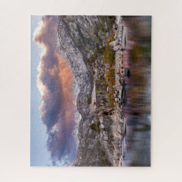 Puzzle Lago Sabrina Dusk con barcos, foto Bella Artes