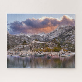 Puzzle Lago Sabrina Dusk con barcos, foto Bella Artes