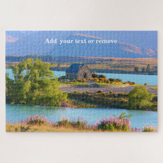 Puzzle Lago Tekapo, Iglesia del Buen Pastor, Nueva Zeland