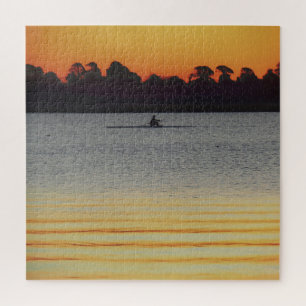 Puzzle Lago Wendouree Calma Antes del Anochecer