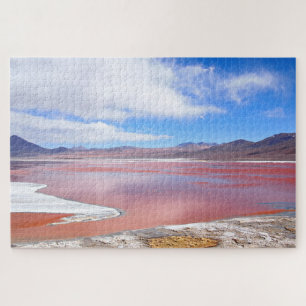 Puzzle Laguna roja, lago laguna Colorada en Bolivia