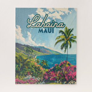 Puzzle Lahaina Maui Hawaii Beach Coast Retro