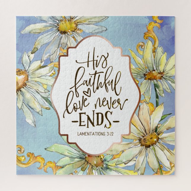 Puzzle Lamentaciones 3:22 Su amor fiel nunca termina (Vertical)