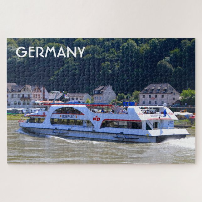 Puzzle Lancha de crucero, River Rhine, Alemania (Horizontal)