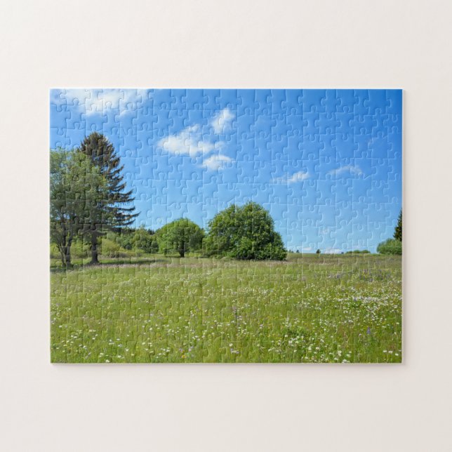 Puzzle Landscape with meadow  - (Horizontal)