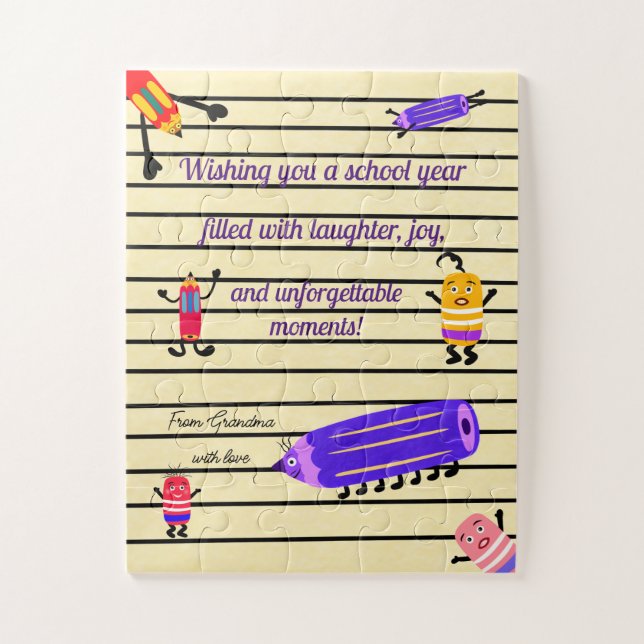 Puzzle Lápices divertidos y garrotes (Vertical)