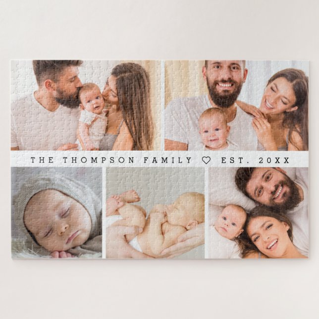 Puzzle Large 5 Photos Gallery Family Collage Custom (Horizontal)