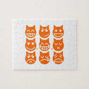 Puzzle Las 9 vidas del gato de la Emoji