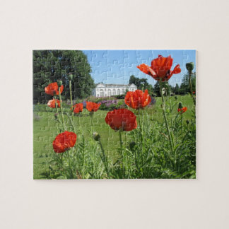 Puzzle Las amapolas rojas en Kew cultivan un huerto