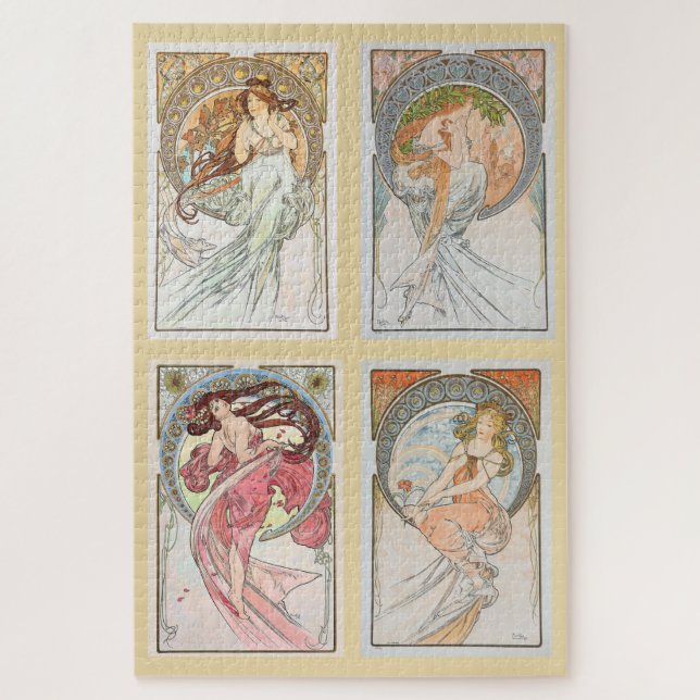 Puzzle Las artes de 1898 de Alphonse Mucha (Vertical)