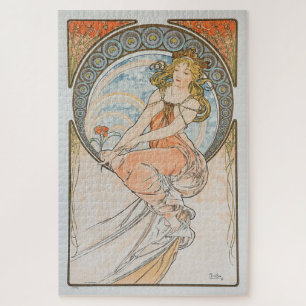 Puzzle Las artes - Pintura 1898: Un Art Nouveau de Mucha