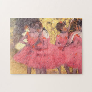 Puzzle Las bailarinas rosas antes del ballet de Edgar Deg