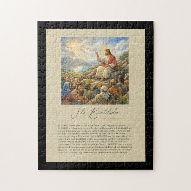 Puzzle Las Bienaventuranzas Mateo 5:3–12 Sermón de la Mon (Vertical)