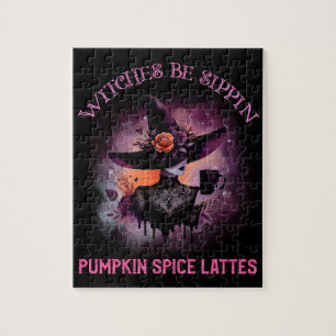 Puzzle Las brujas son latas de especias de calabaza