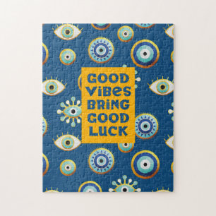 Puzzle Las buenas vibraciones traen el enigma del ojo mal