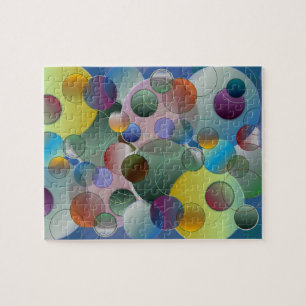 Puzzle Las burbujas circulan globalmente multicolor