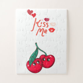 Puzzle Las cerezas divertidas en el amor.