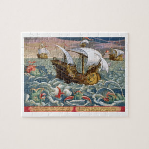 Puzzle Las criaturas del mar de la caza, platean 84 de