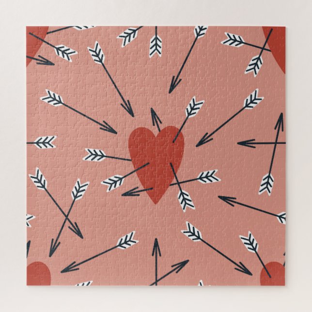 Puzzle Las flechas del corazón hechas a mano. (Vertical)