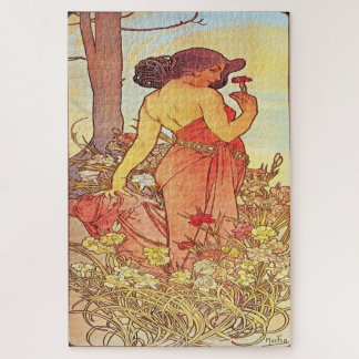 Puzzle Las flores - Carnación: Art Nouveau de Mucha Ed.1