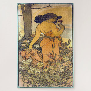 Puzzle Las flores - Carnación: Art Nouveau de Mucha Ed.2