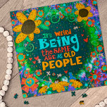 Puzzle Las flores de cumpleaños de los viejos graciosos s<br><div class="desc">El divertido rompecabezas floral Birthday Inspiring Whimsical Old People Funny - arte vibrante, caprichoso y elegante de Inespirivity creado para inspirarte mientras trabajas en este colorido rompecabezas. Un regalo divertido para el hombre o chica de cumpleaños de la colina. Sumérjase en los colores vivos y en el rompecabezas de rompecabezas...</div>
