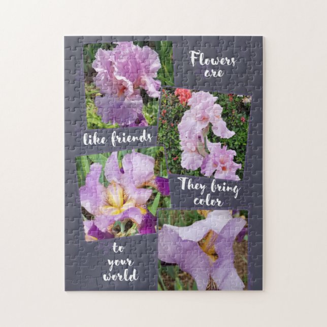 Puzzle Las flores son como amigos (Vertical)