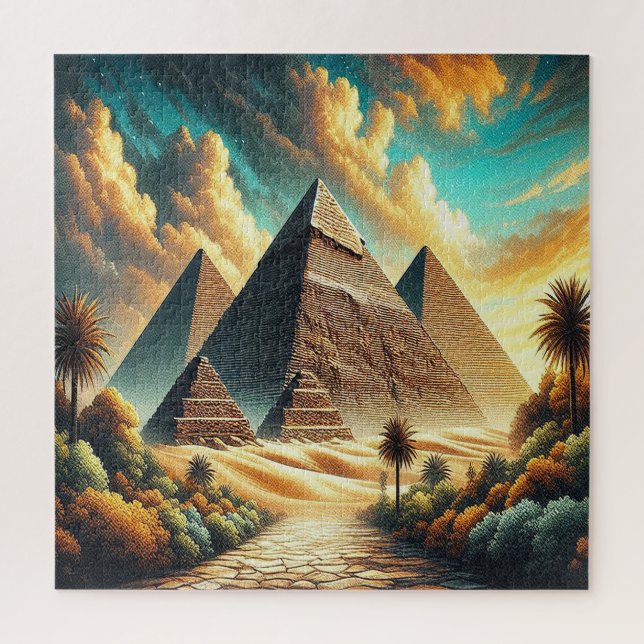 Puzzle Las grandes pirámides de Giza Egipto viajan (Vertical)