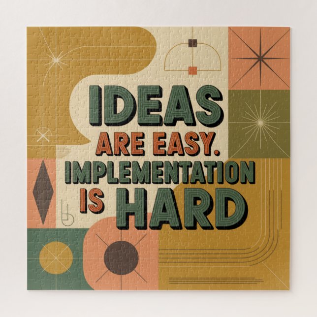 Puzzle Las ideas son fáciles. La implementación es difíci (Vertical)