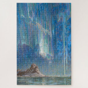 Puzzle Las luces del norte de Noruega (Aurora)