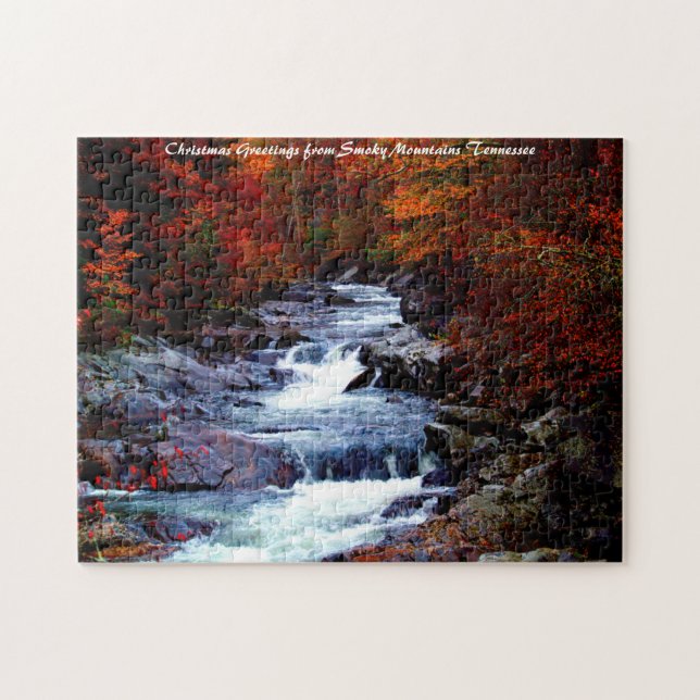 Puzzle Las Montañas Ahumadas Tennessee. Saludos de Navida (Horizontal)