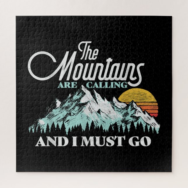 Puzzle Las montañas llaman, debo ir Retro 80s (Vertical)