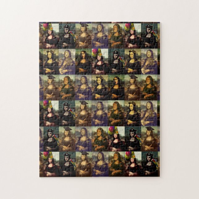 Puzzle Las muchas caras de Mona Lisa (Vertical)