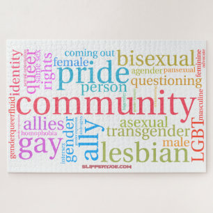 Puzzle Las palabras de la comunidad arcoiris de SlipperyJ