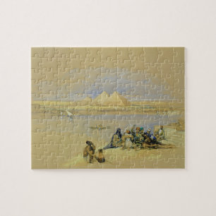 Puzzle Las pirámides en Giza, cerca de El Cairo (w/c)