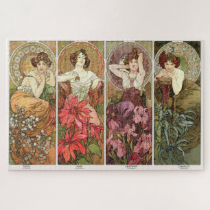 Puzzle Las preciosas piedras de 1900 de Mucha - Art Nouve