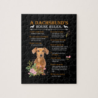 Puzzle Las reglas de la casa de un Dachshund