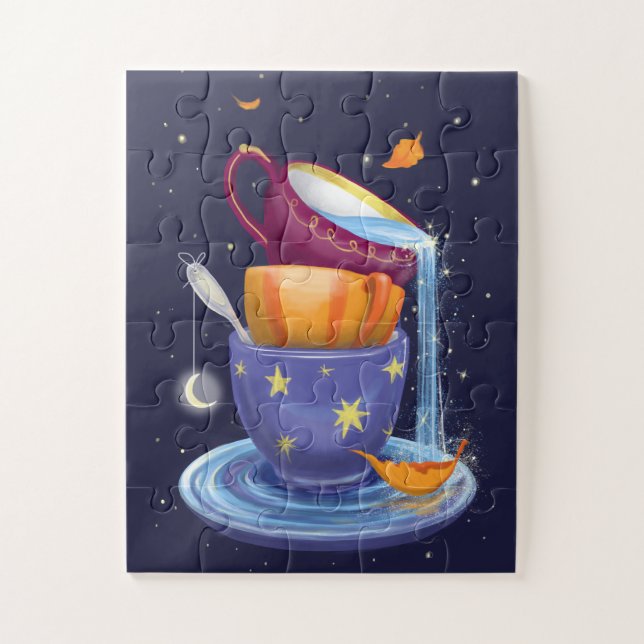 Puzzle Las teacups se caen (Vertical)