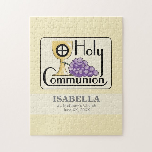 Puzzle Las uvas y la copa de la primera comunión, el Pers (Vertical)